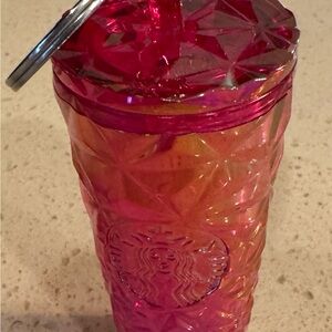Starbucks Radiant Pink Tumbler with Straw Keychain